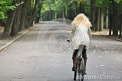 Riding in park Stock Photo