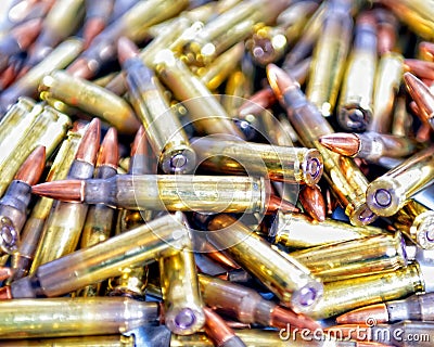 Rifle Ammo Stock Photo