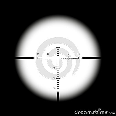 Rifle optical sight Vector Illustration