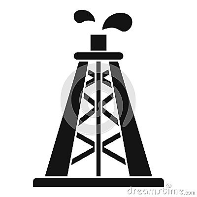 Rig derrick icon, simple style Vector Illustration