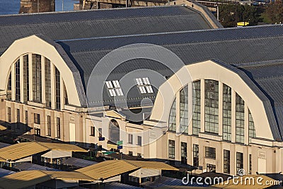 Riga Central Market - aerial view Stock Photo