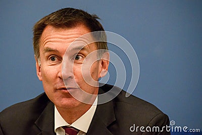 Jeremy Hunt, Minister of Foreign Affairs of United Kingdom Editorial Stock Photo