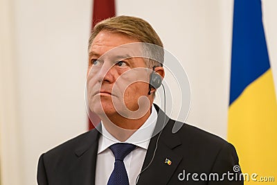 Klaus Iohannis, President of Romania Editorial Stock Photo