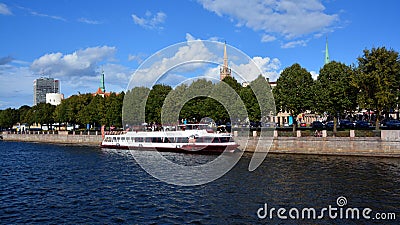 River Cruises, River Boat Vecriga. Enjoy all the old world culture, Editorial Stock Photo