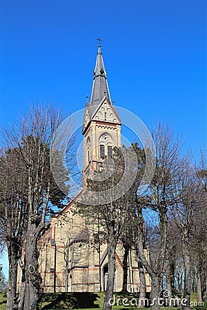 Riga Luter Church Stock Photo