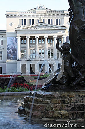 Riga Opera House Editorial Stock Photo