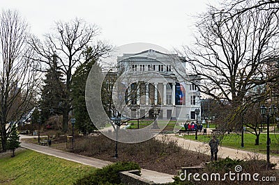 The Riga Opera in winter season Editorial Stock Photo