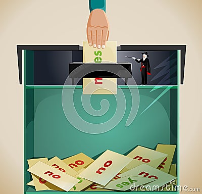 Rigging election- election fraud Stock Photo
