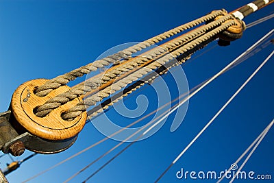 Rigging and ropes Stock Photo