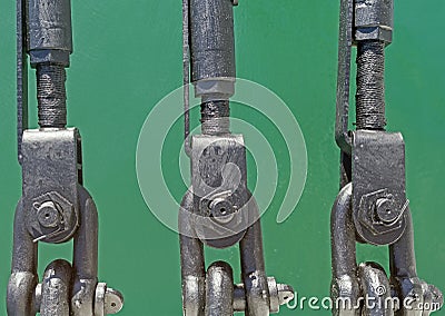 Rigging on a ship Stock Photo