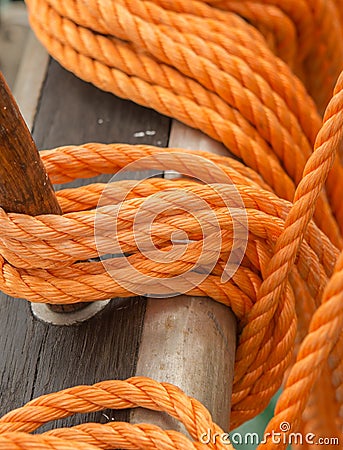 Rigging on a ship Stock Photo