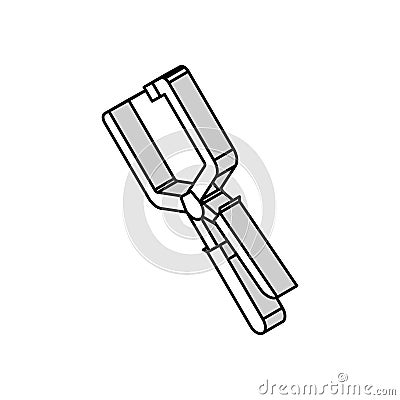 right angle clamp carpenter tool isometric icon vector illustration Vector Illustration