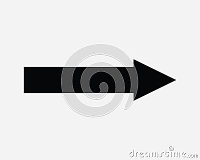 Right Arrow Icon East Side Direction Position Navigation Path Pathway Cursor Here Shape Traffic Sign Road Symbol EPS Vector Vector Illustration