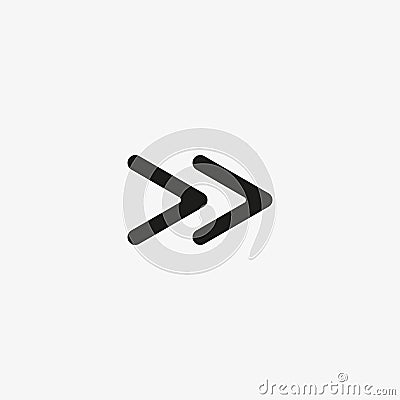 Right arrow icon. Next page, forward multimedia button symbol for website and mobile app UI design Vector Illustration