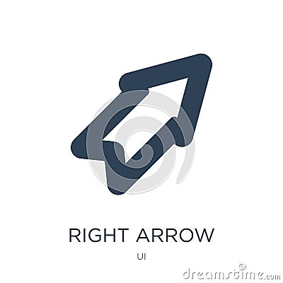 right arrow icon in trendy design style. right arrow icon isolated on white background. right arrow vector icon simple and modern Vector Illustration
