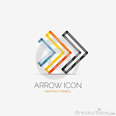 Right arrows company logo, business concept Vector Illustration