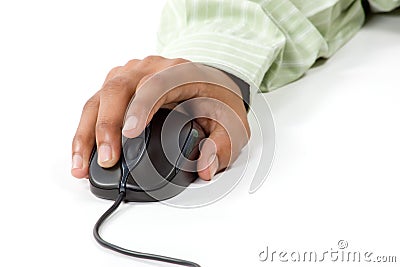 Right click on computer mouse Stock Photo