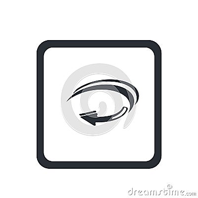 Right Curve Arrow icon vector sign and symbol isolated on white background, Right Curve Arrow logo concept Vector Illustration