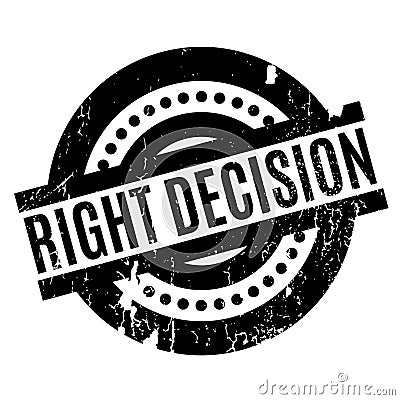 Right Decision rubber stamp Vector Illustration