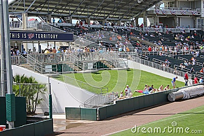 The Right Field Grass Area at Hammond Stadium Editorial Stock Photo