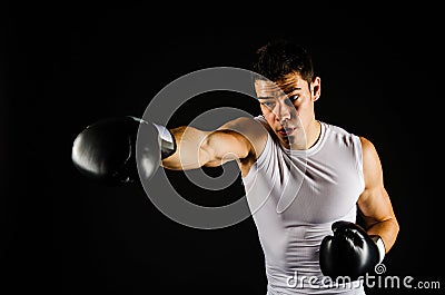 Right hand jab Stock Photo