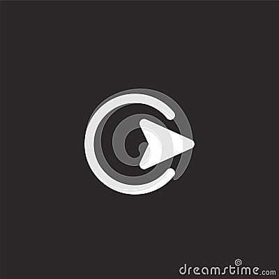 right icon. Filled right icon for website design and mobile, app development. right icon from filled selection and cursors Vector Illustration