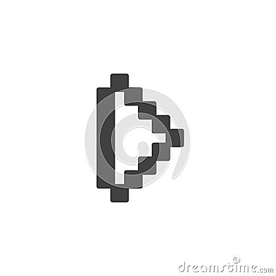 Right pixel arrow vector icon Vector Illustration