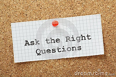 The Right Questions Stock Photo