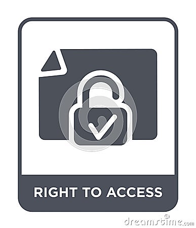 right to access icon in trendy design style. right to access icon isolated on white background. right to access vector icon simple Vector Illustration