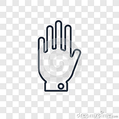Right to objection concept vector linear icon isolated on transparent background, Right to objection concept transparency logo in Vector Illustration