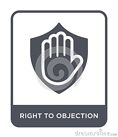 right to objection icon in trendy design style. right to objection icon isolated on white background. right to objection vector Vector Illustration