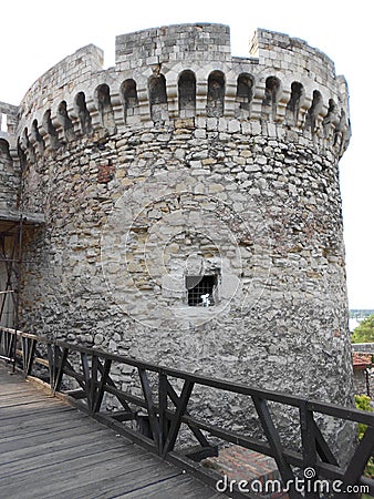 Right tower of Zindan gate Stock Photo