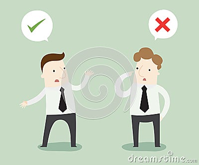 Right or wrong answer Vector Illustration