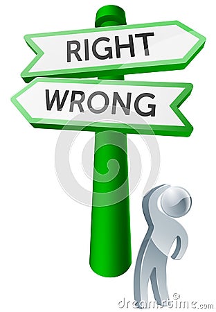 Right or Wrong concept Vector Illustration