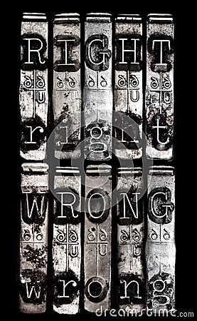 Right and wrong concept Stock Photo