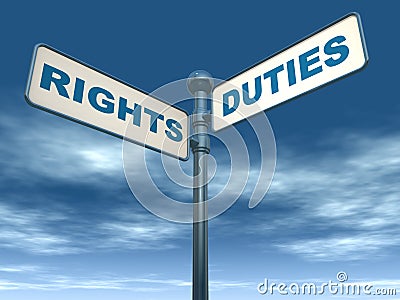 Rights and duties Stock Photo