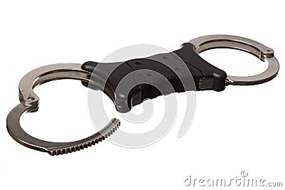 Rigid handcuffs Stock Photo