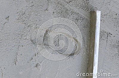 Rigone to smooth the concrete Stock Photo