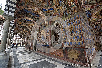 Rila Monastery in Bulgaria dedicated to Saint Ivan Rilski Editorial Stock Photo