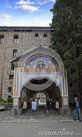 Rila Monastery in Bulgaria dedicated to Saint Ivan Rilski Editorial Stock Photo