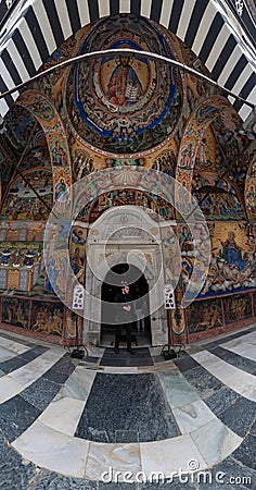 Rila Monastery in Bulgaria dedicated to Saint Ivan Rilski Editorial Stock Photo