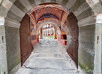 Rila monastery, a famous monastery in Bulgaria Editorial Stock Photo
