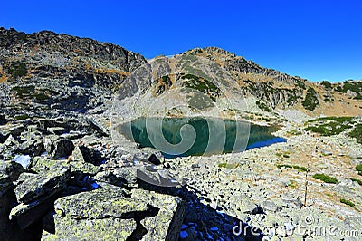 Rila mountains in Bulgaria - glacial lake Stock Photo