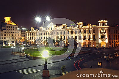 Rimac Building or Casa Roosevelt, a historic building in Lima, Peru Stock Photo