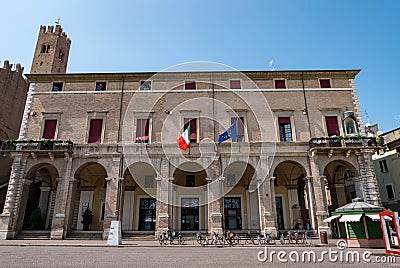 Rimini City Hall on Cavour square in Rimini Editorial Stock Photo