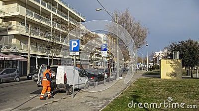 Embankment in Rimini in Italy Editorial Stock Photo