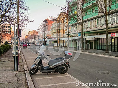 Embankment in Rimini in Italy Editorial Stock Photo