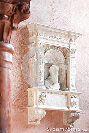 Rimini, Italy. Interiors of catholic church Tempio Malatestiano in Rimini Editorial Stock Photo