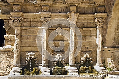 Rimondi fountain Rethymno Stock Photo