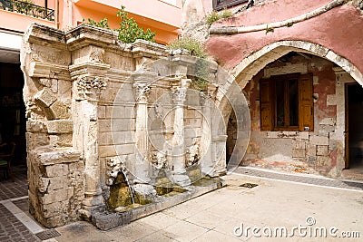 Rimondi fountain, Rethymnon Stock Photo